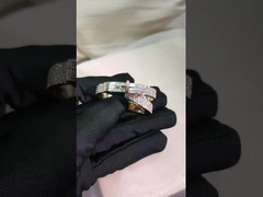 Τελεία Προσαρμοσμένο στερεό 18k χρυσό κοσμήματα δαχτυλίδι πραγματικό διαμάντι κοσμήματα υψηλή μάρκα