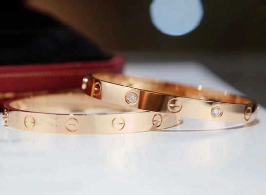 0.4ct Diamonds Brand Love Bracelet 6 Diamonds 18K Yellow Gold Bracelet