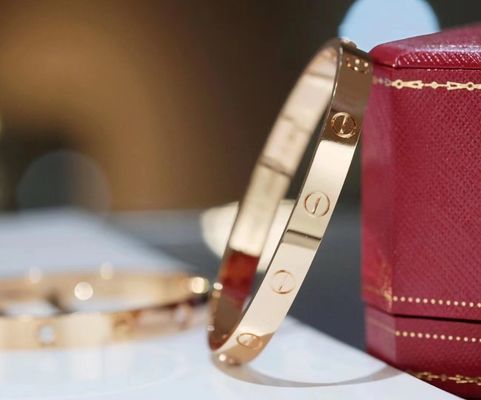 0.4ct Diamonds Brand Love Bracelet 6 Diamonds 18K Yellow Gold Bracelet