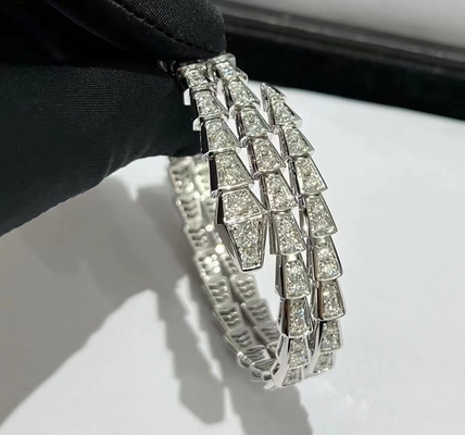 Luxury Brand 18K Gold Diamond Bracelet  Serpenti Viper Bracelet Manufacturer