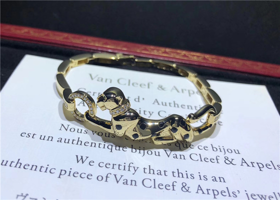 Yellow Gold Brand Diamond Bracelet As Wedding Anniversary / Birthday Party Gift