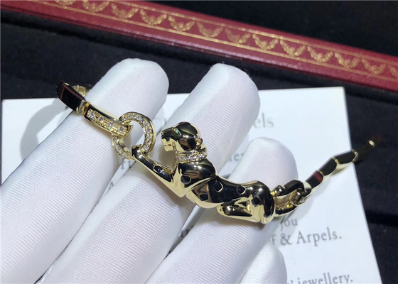 Yellow Gold Brand Diamond Bracelet As Wedding Anniversary / Birthday Party Gift