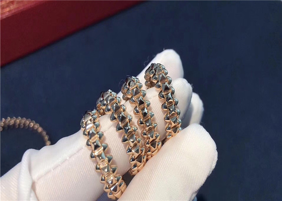 High End Brand Jewelry , Authentic 18K Rose Gold Clash De Brand Ring