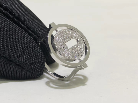 Gift 0.2ct Carat VS 13.4mm White Gold Diamond Ring  jewelry abu dhabi