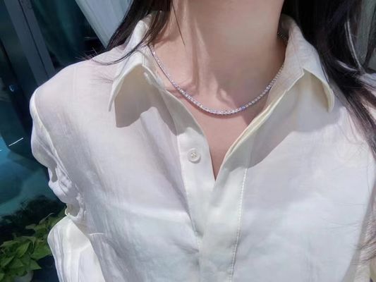 Vvs Real Diamond Tennis Necklace