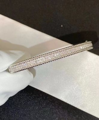 18K Yellow Gold 1 Rows PerléE Diamonds Bracelet Custom Custom Brand