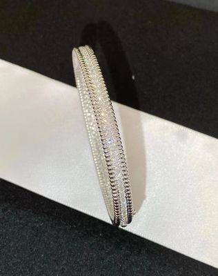 18K Yellow Gold 1 Rows PerléE Diamonds Bracelet Custom Custom Brand