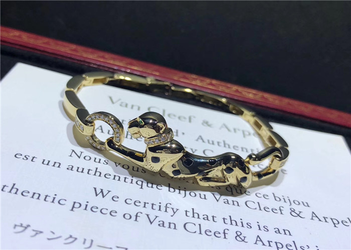 Yellow Gold Brand Diamond Bracelet As Wedding Anniversary / Birthday Party Gift