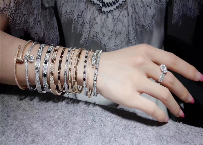 Handmade 18K White Gold Bracelet With Diamonds Customization Available