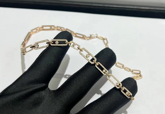Κινέζικο εργοστάσιο κοσμημάτων 18k κίτρινο χρυσό κολιέ διαμαντιού AU750 Χρυσό κοσμήματα υψηλής μάρκας