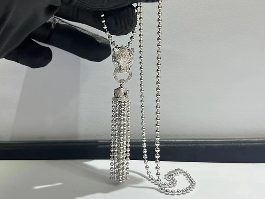 Λευκά χρυσά σμάραγδοι & Diamonds Panthère de Brand Necklace Brand 18K