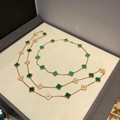 Χρυσό 18k Διαμάντια Κοσμήματα Custom Brand Four Leaf Clover βραχιόλι