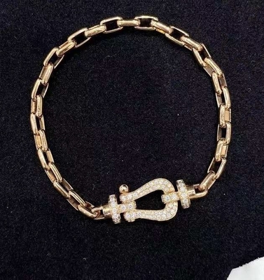 Προσαρμόσιμα κοσμήματα 18K χρυσού FORCE 10 BRACELET L μοντέλο σε 18K κίτρινο χρυσό και διαμάντια.