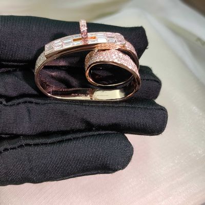 Τελεία Προσαρμοσμένο στερεό 18k χρυσό κοσμήματα δαχτυλίδι πραγματικό διαμάντι κοσμήματα υψηλή μάρκα