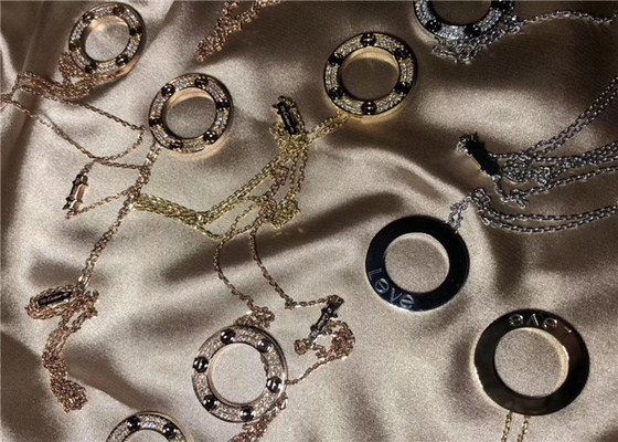 0.34ct B7058000 Διαμαντένιο πλακόστρωτο 18k Λευκό χρυσό περιδέραιο Ετικέτα αντίγραφο κοσμήματα