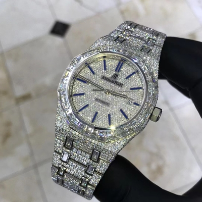 DE Moissanite Vvs Icebox Διαμαντένια ρολόγια ανδρών Κοσμήματα