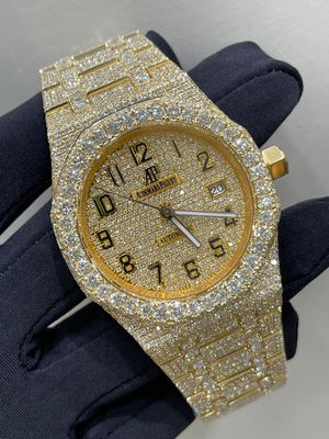 Hiphop Moissanite Ice Cube ρολόι αυτόματο κίνημα