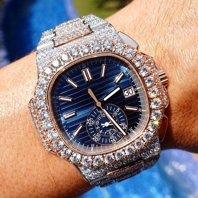 Λούξυ Χιπ Χοπ Παγωμένο Bling Bling Ρολόγια Για Άνδρες Moissanite Διαμάντι